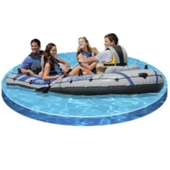 BATEAU GONFLABLE INTEX EXCURSION 5 + 2 AVIRONS + GONFLEUR -Minn Kota Soldes Magasin bateau gonflable intex excursion 5 2 avirons gonfleur 2