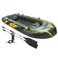 BATEAU GONFLABLE INTEX SEAHAWK 4 + 2 RAMES + GONFLEUR -Minn Kota Soldes Magasin bateau gonflable intex seahawk 4 2 rames gonfleur 6